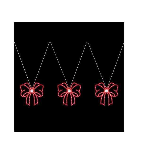 10 in. Hi-Vibrant Twinkling LED Holiday Bows Home Accents Holiday
