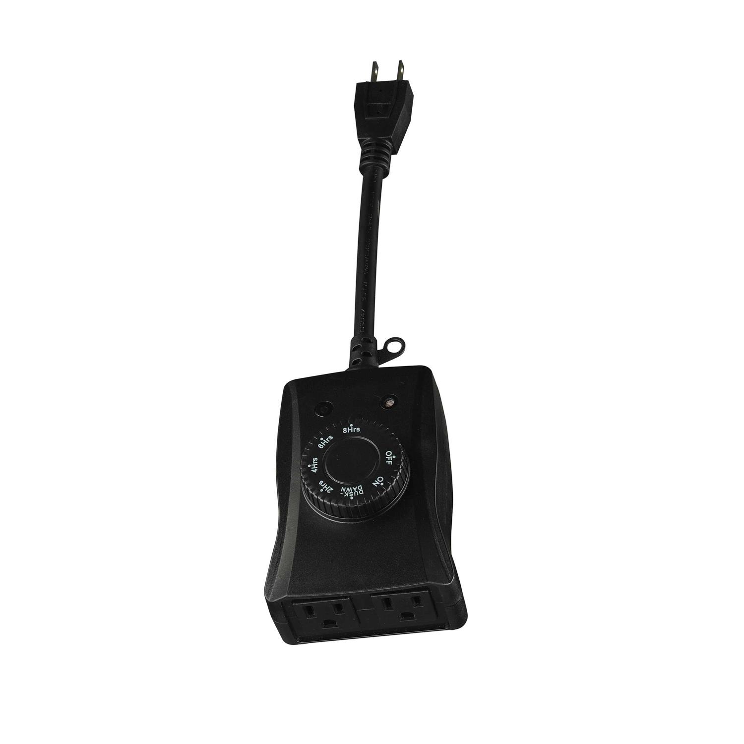 Utilitech 2 Outlet Black Plug-in Countdown Lighting Timer LTS-T5U