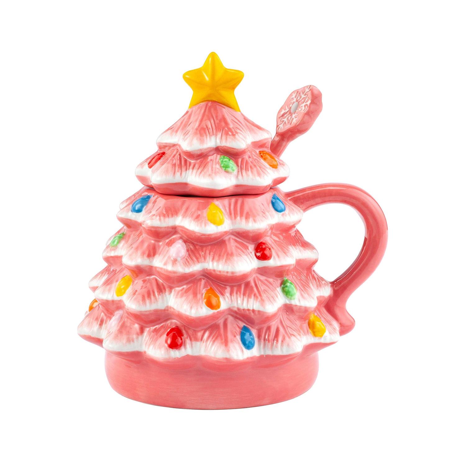 Lidded Nostalgic Tree Mug with Spoon Mr. Christmas