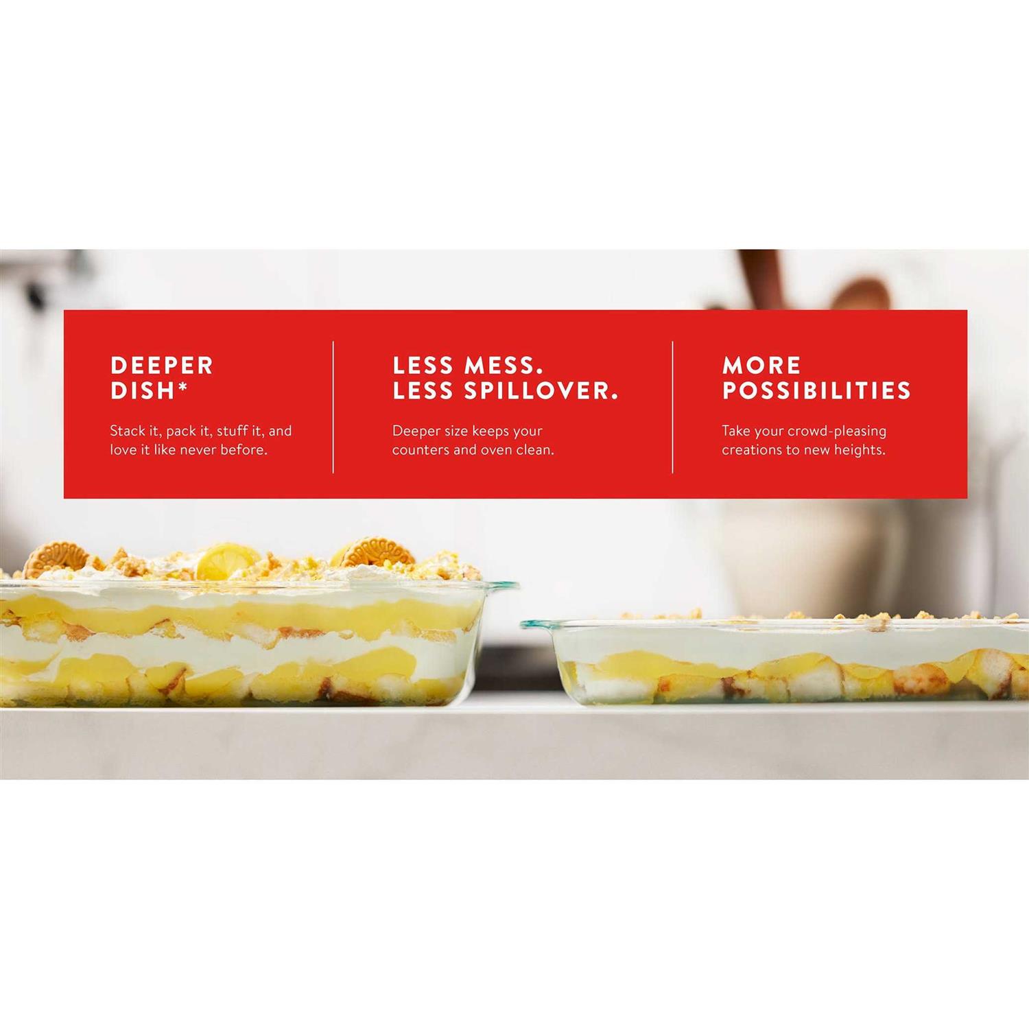 Pyrex Baking Dish Deep Glass