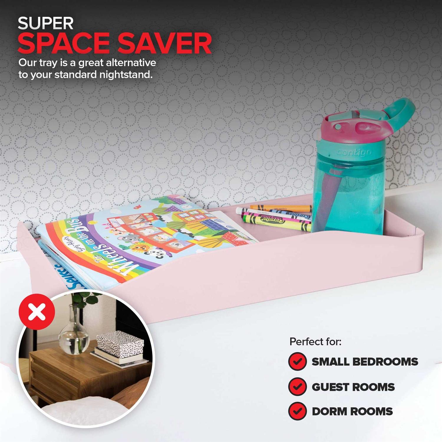 Modern Innovations Bedside Shelf for Bed College Dorm Room Bunk Bed Shelf for Top Bunk