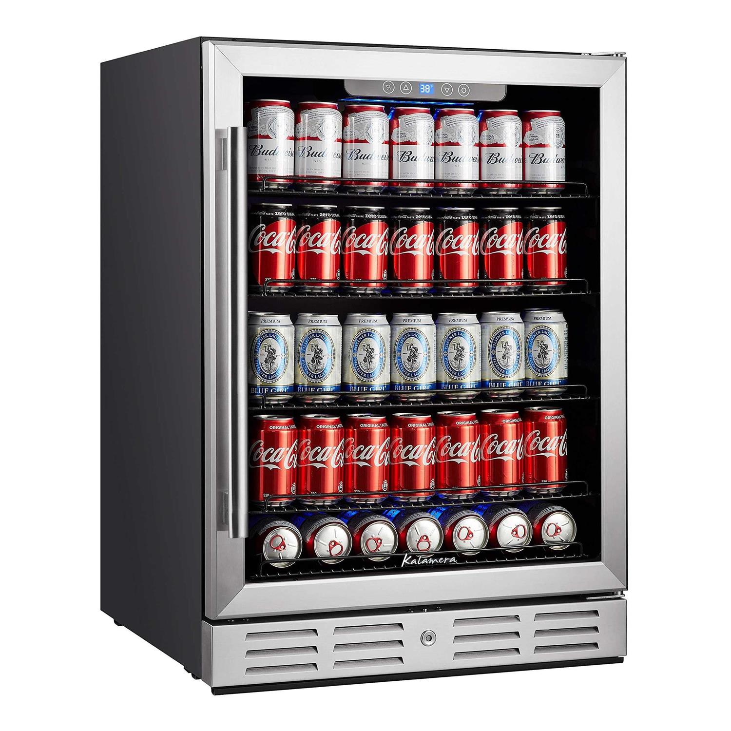 Kalamera 24 inch Beverage Refrigerator 154 Cans Capacity Beverage Cooler