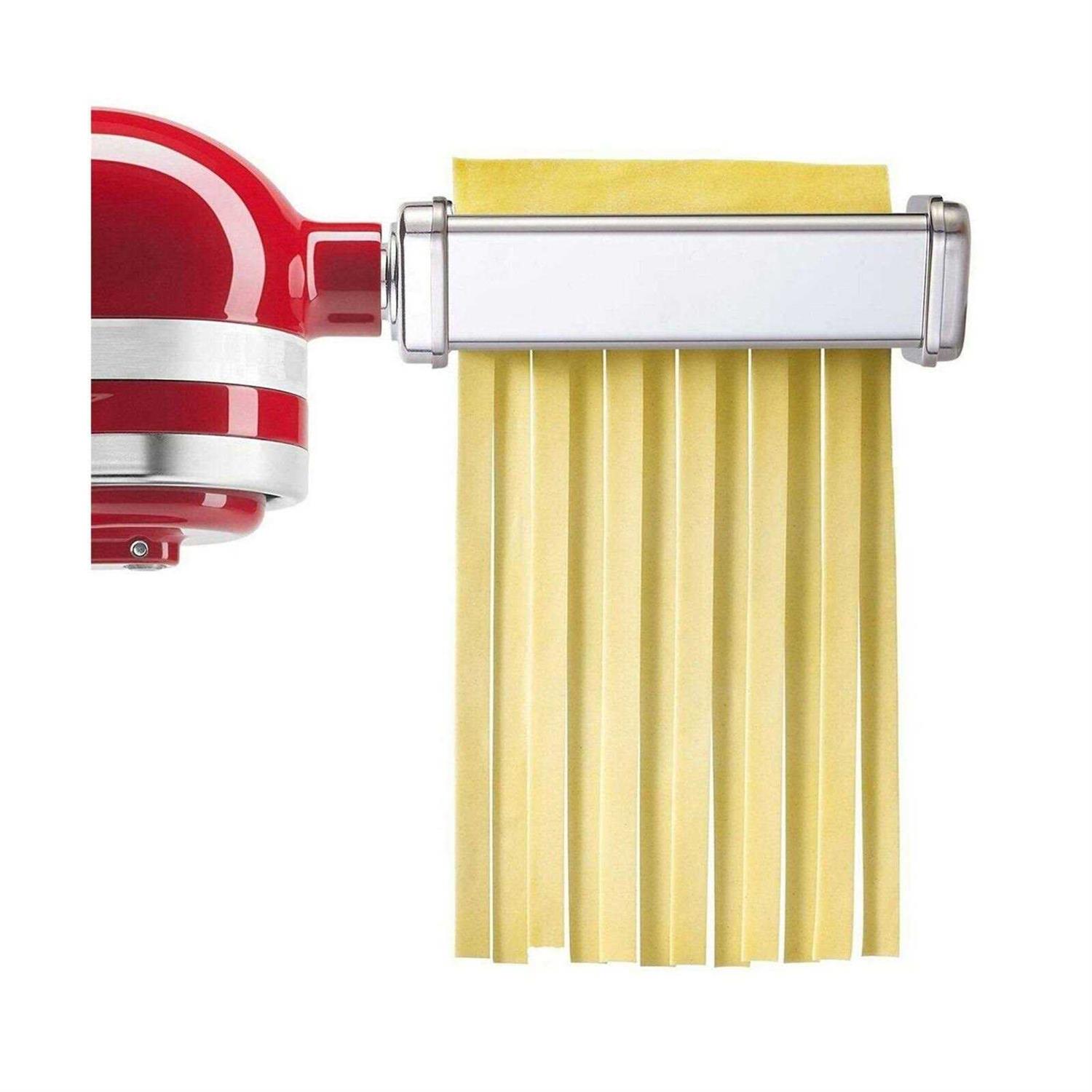 Pasta Attachment for KitchenAid Stand Mixer Included Pasta Sheet Roller, Spaghetti Cutter and Fettuccine Cutter Pasta Maker Stainless Steel