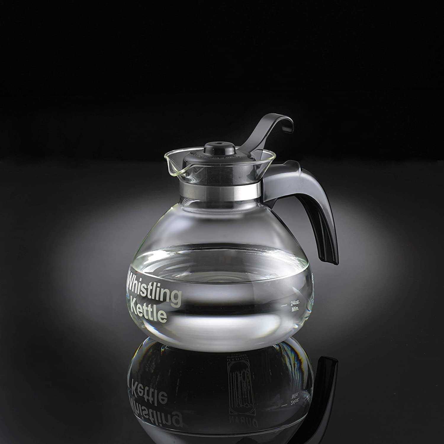 Medelco Glass Whistling Kettle