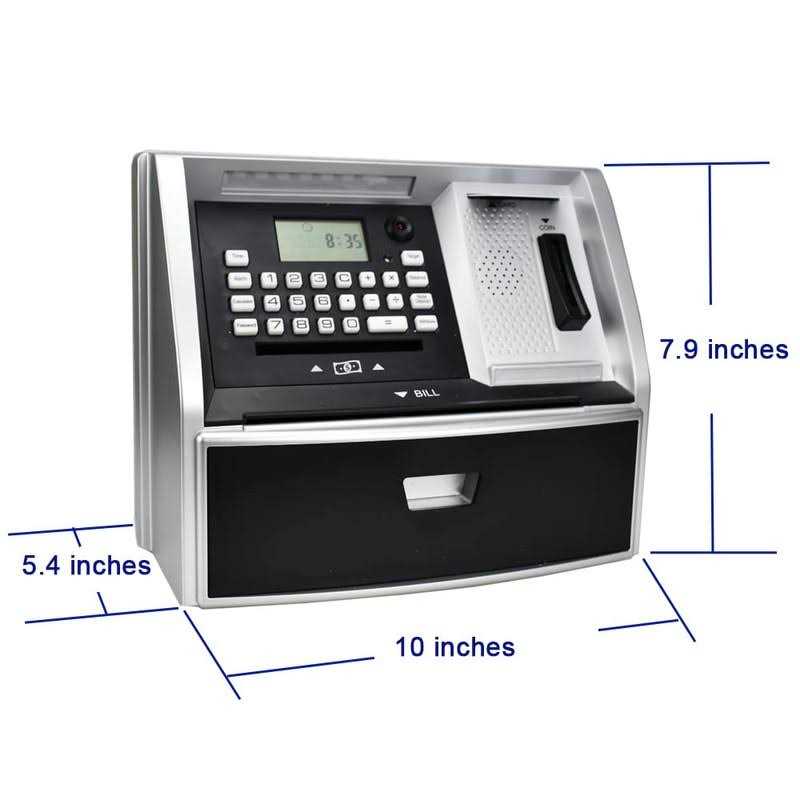 ApgBnk ATM Savings Bank with Debit Card Electronic Piggy Bank for Real Money