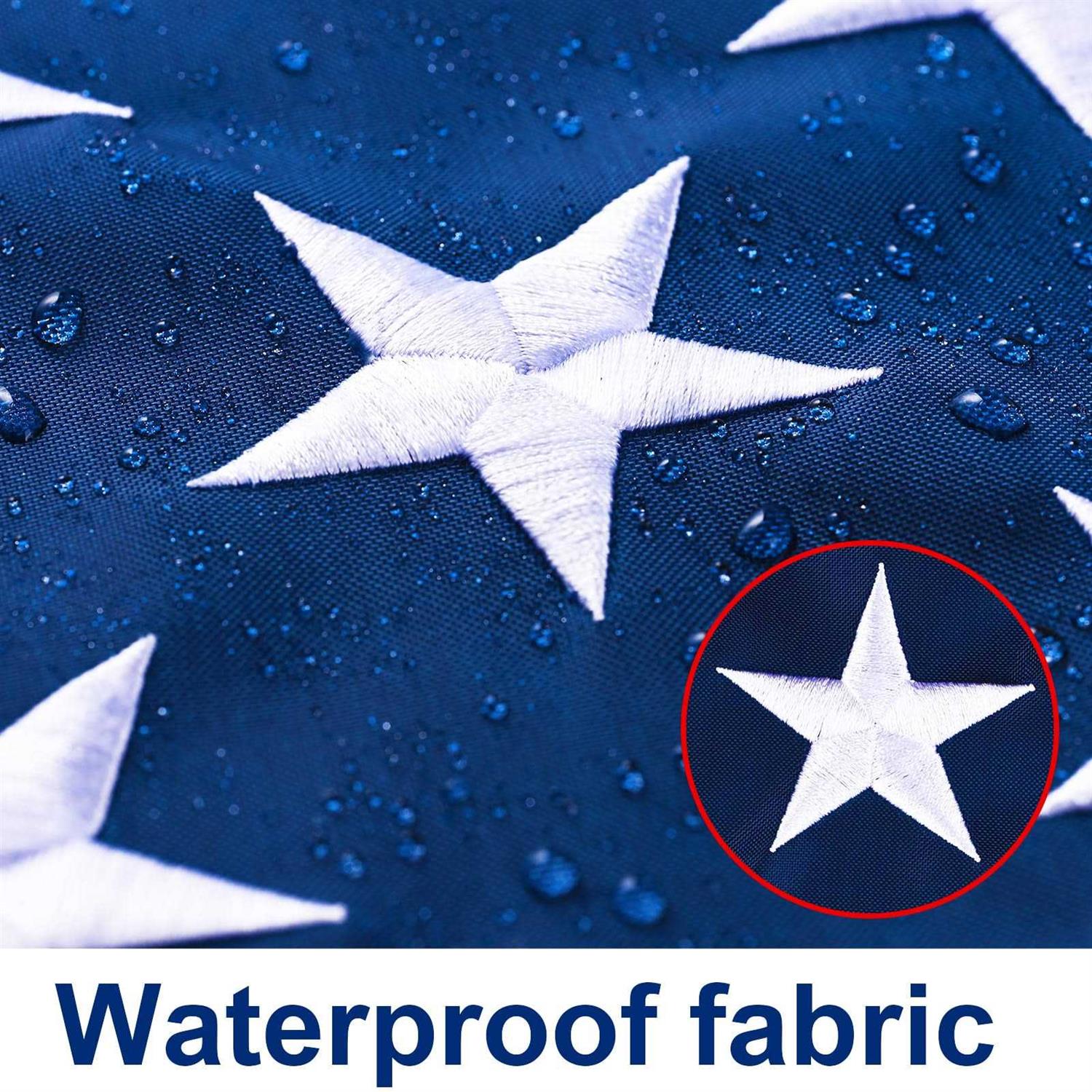 Vipper American Flag 3×5 Ft Outdoor Usa Heavy Duty Nylon US Flags with Embroidered Stars, Sewn Stripes and Brass Grommets
