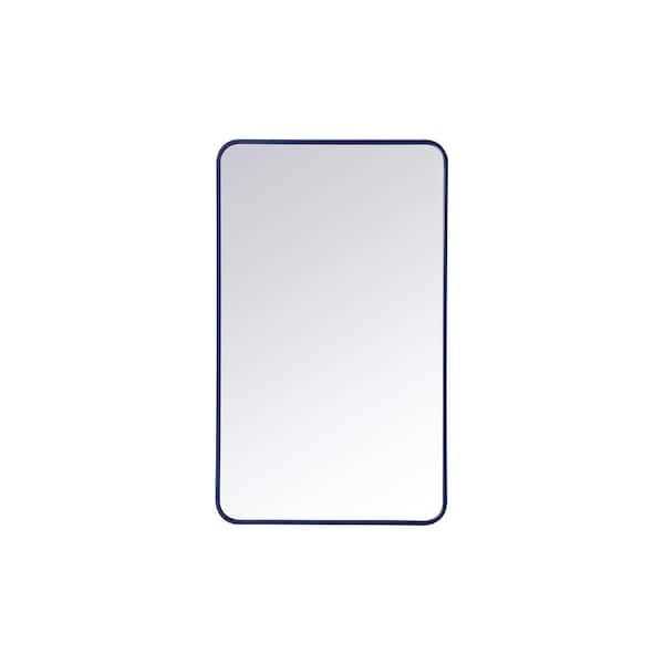Timeless Home H x Modern Soft Corner Rectangular Wall Mirror
