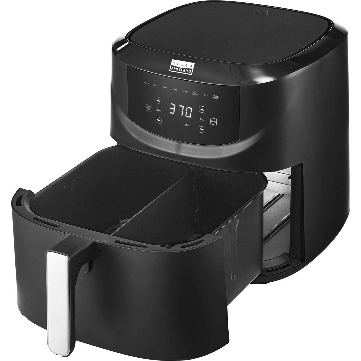 Bella Pro Series 8-qt. Digital Air Fryer with Divided Basket
