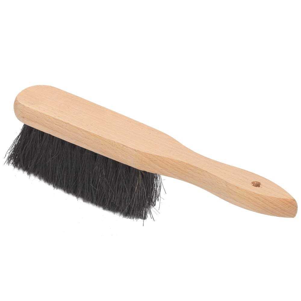 Aboniris Coal Shovel and Hearth Brush Set Made of Natural Wood and Coco Bristles, Hearth Tidy Set, Fireplace Shovel and Brush