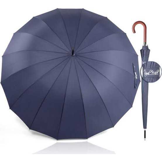 Royal Walk Windproof Large Umbrella for Rain 54 Inch Automatic Open for 2 Persons Wind Resistant Big Golf Umbrellas for Adult Men Women Classic