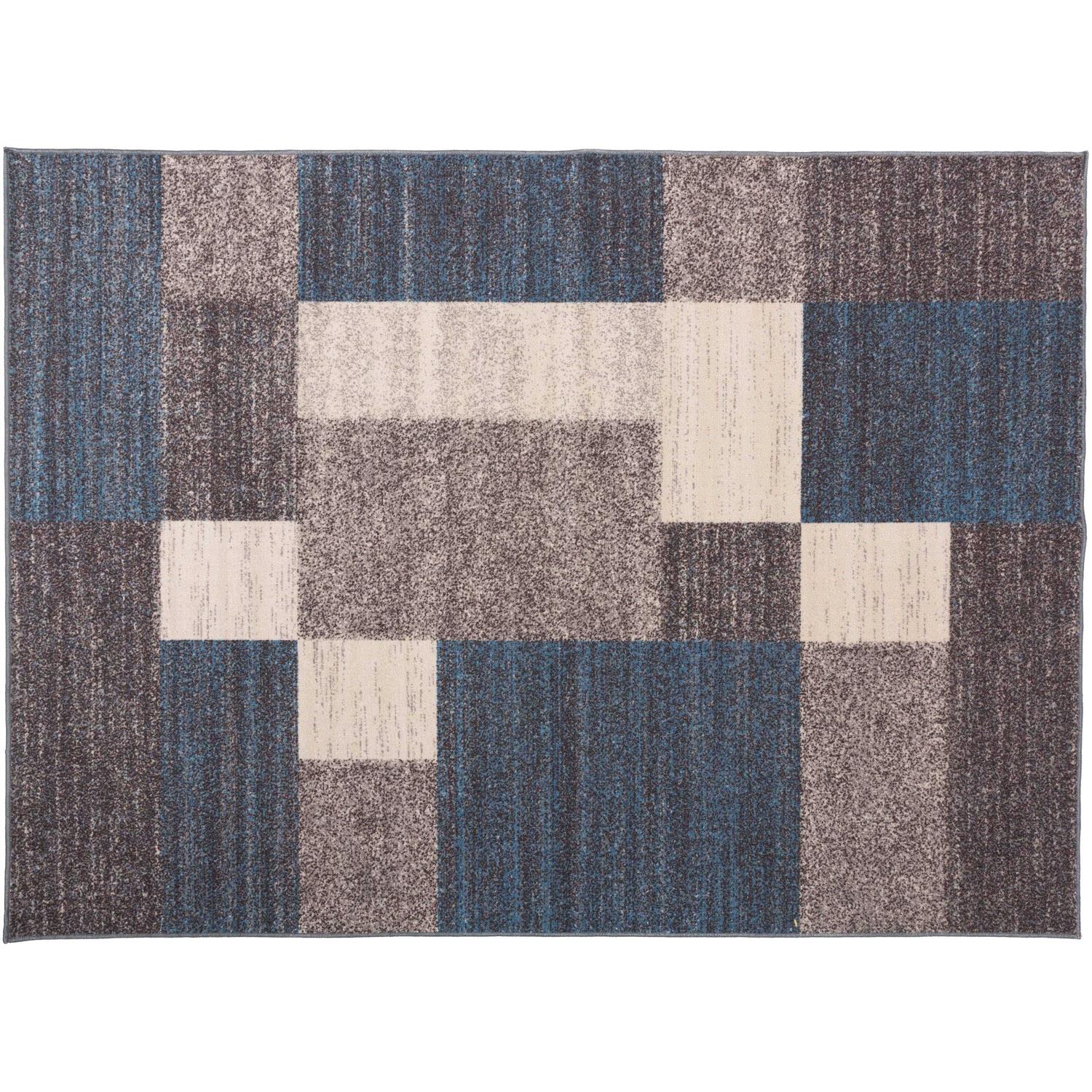 World Rug Gallery Modern Boxes Design Non-Slip Area Rug