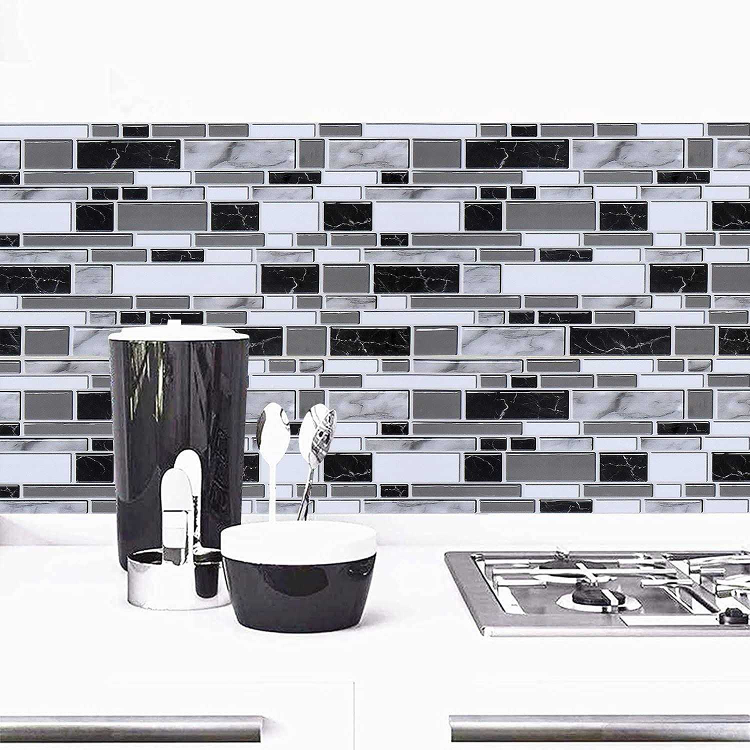 Livebor Kitchen Wallpaper Peel And Stick Backsplash Wallpaper 11.8inch X