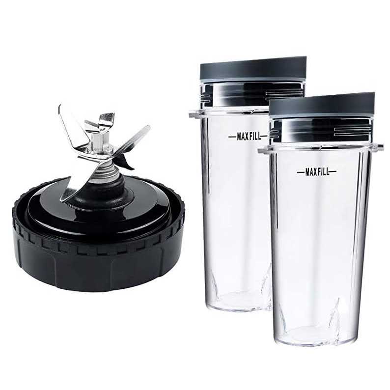 Replacement Parts for Nutri Ninja, Blender 6 Fins Blade Assembly and 2 Pack 16 O