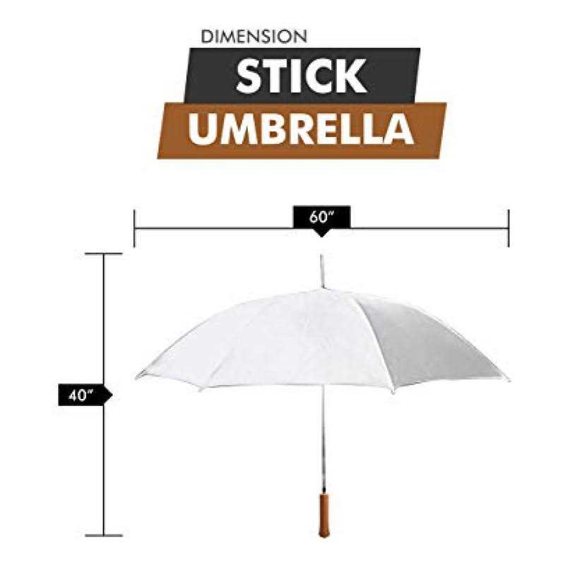 Barton Outdoors 60 inch White Wedding Umbrellas