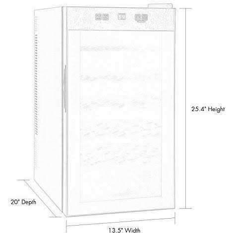 Ivation 12-Bottle Thermoelectric Wine Cooler IVFWCT121B