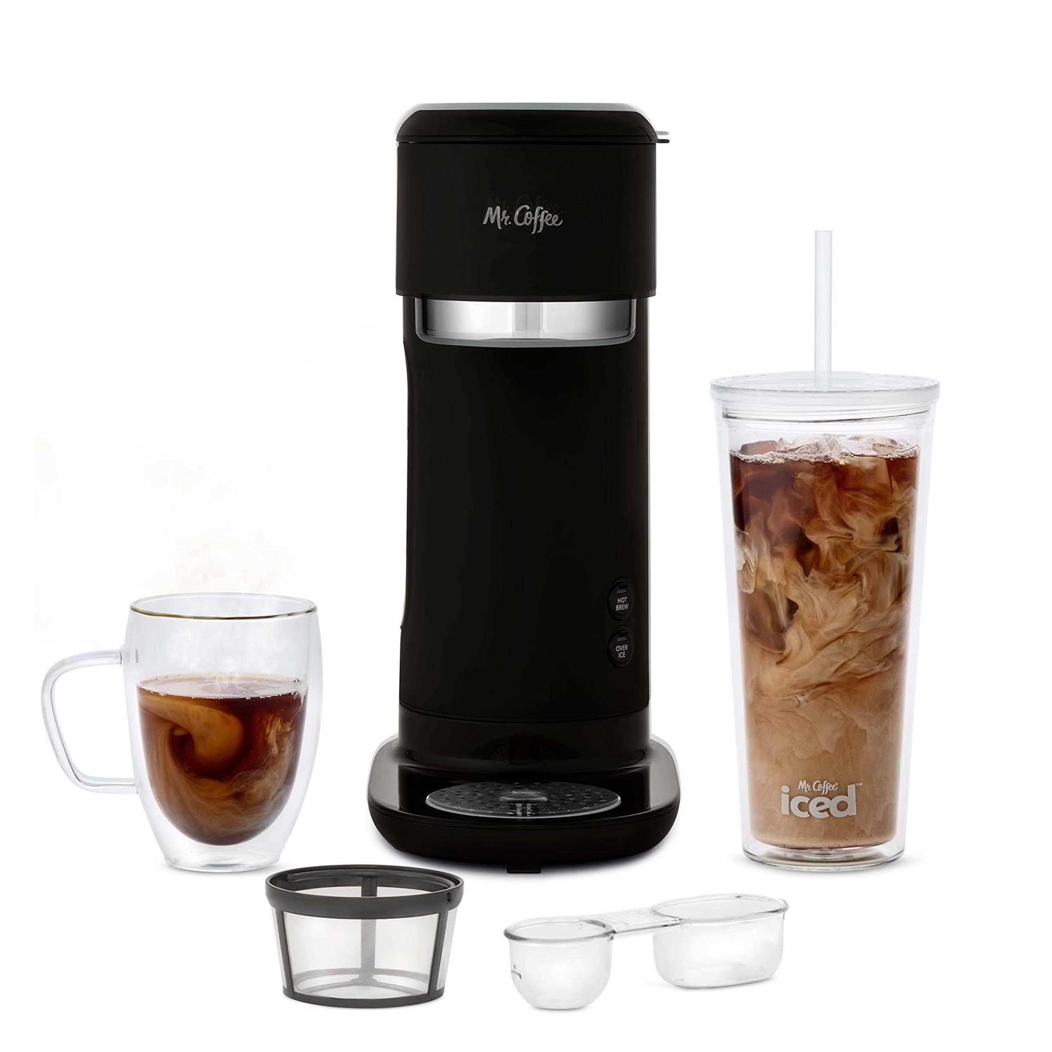 Mr. Coffee Single-Serve Iced and Hot Coffee Maker with Reusable Tumbler and