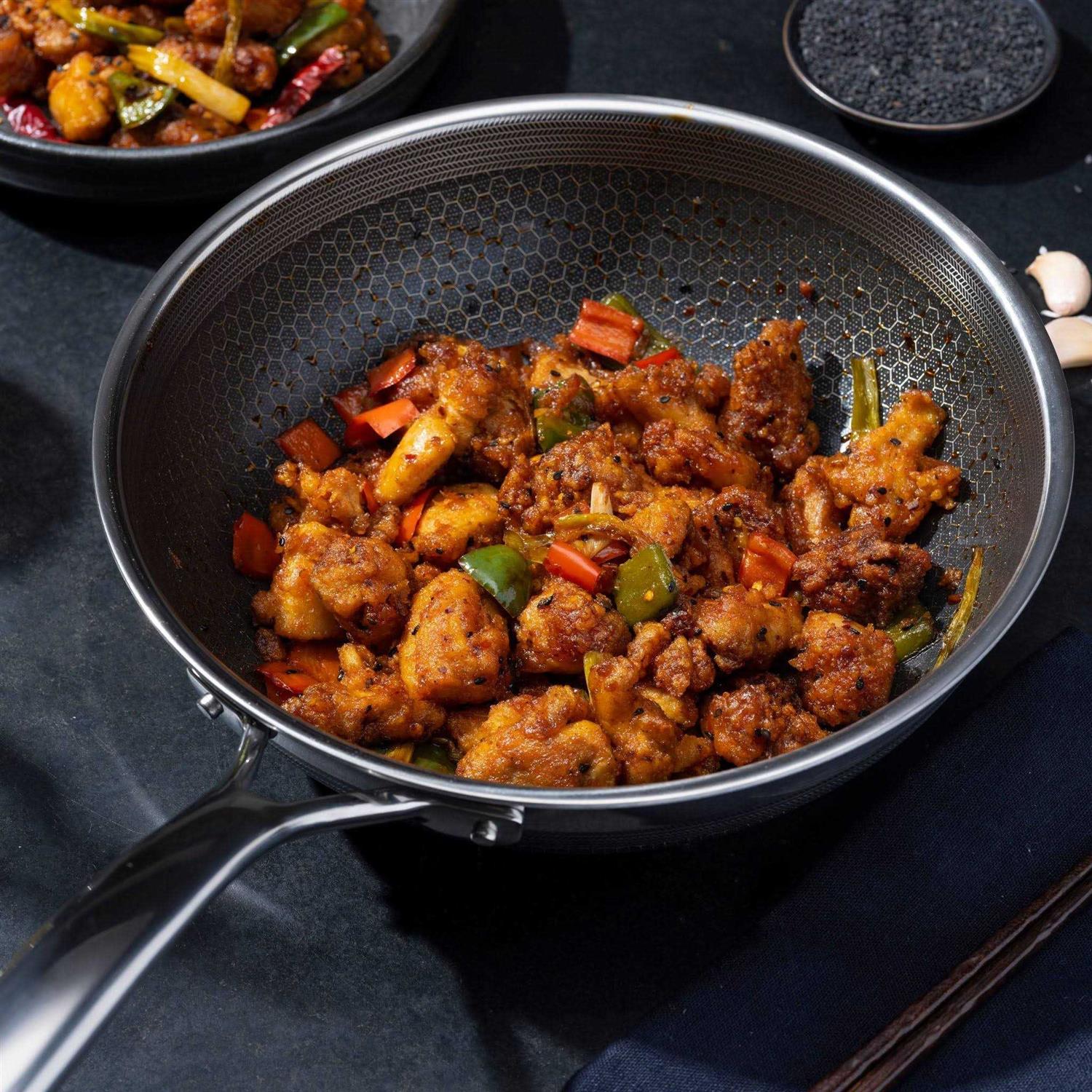 Hexclad Hybrid Stainless Steel Wok