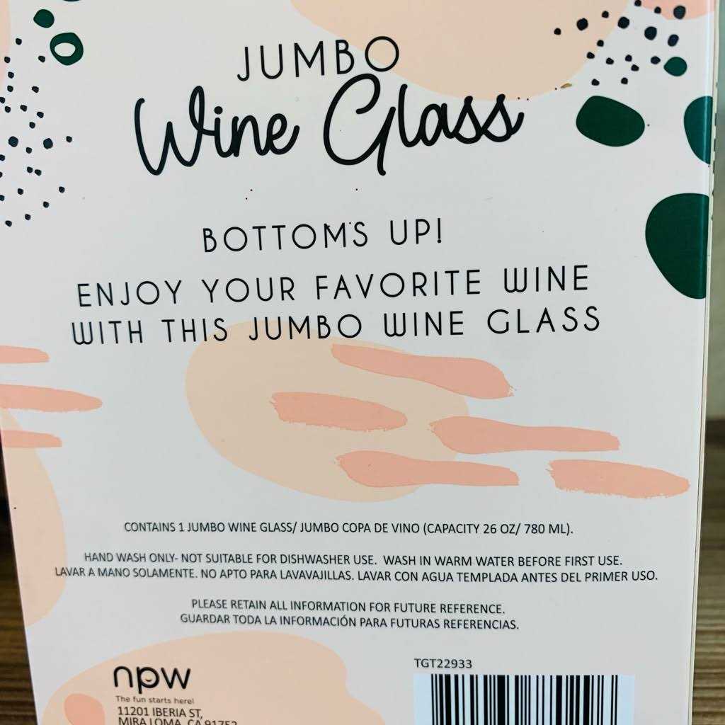 NPW 26oz Giant Wine Glass Gold