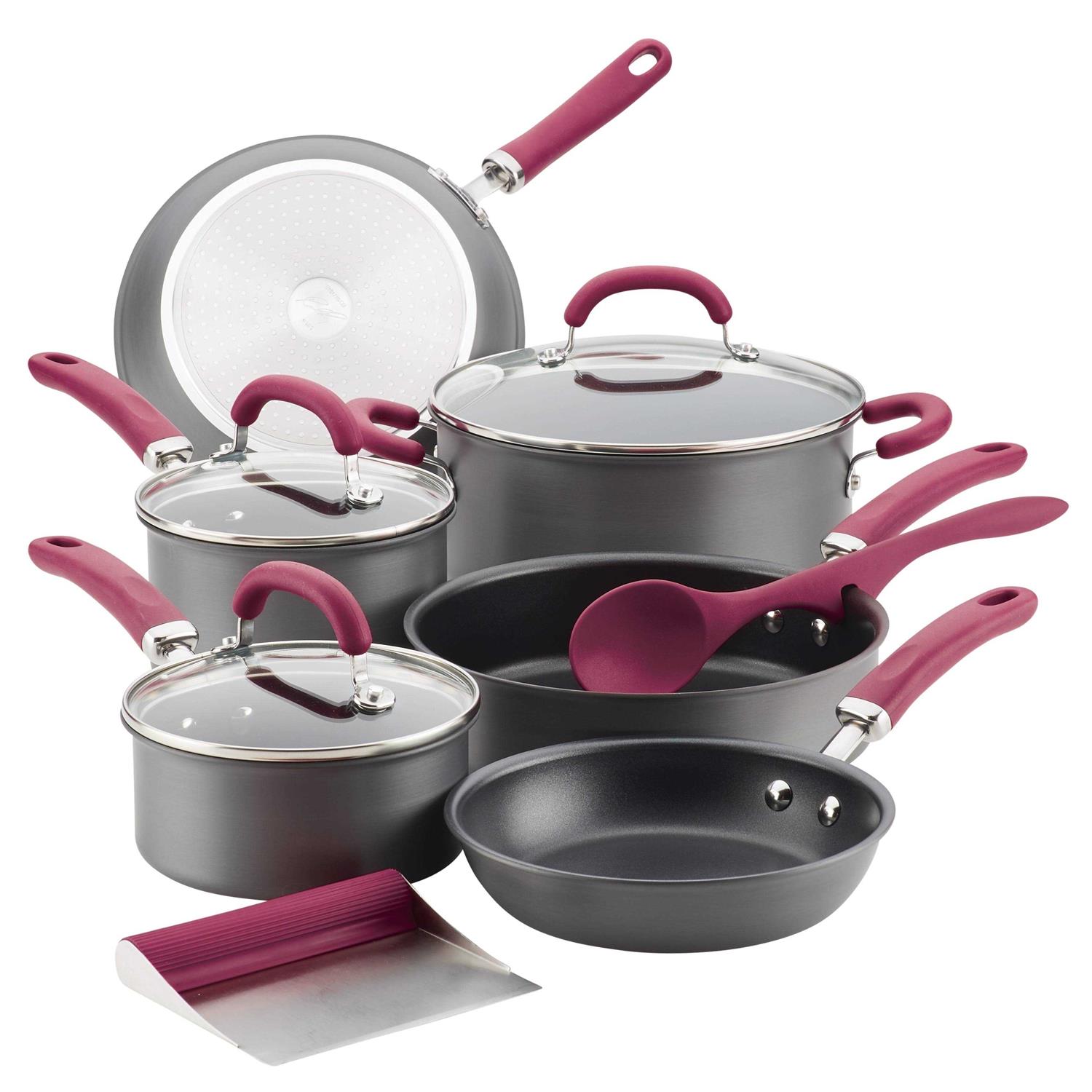 Rachael Ray 11 Piece Create Delicious Hard-Anodized Aluminum Nonstick Cookware Set