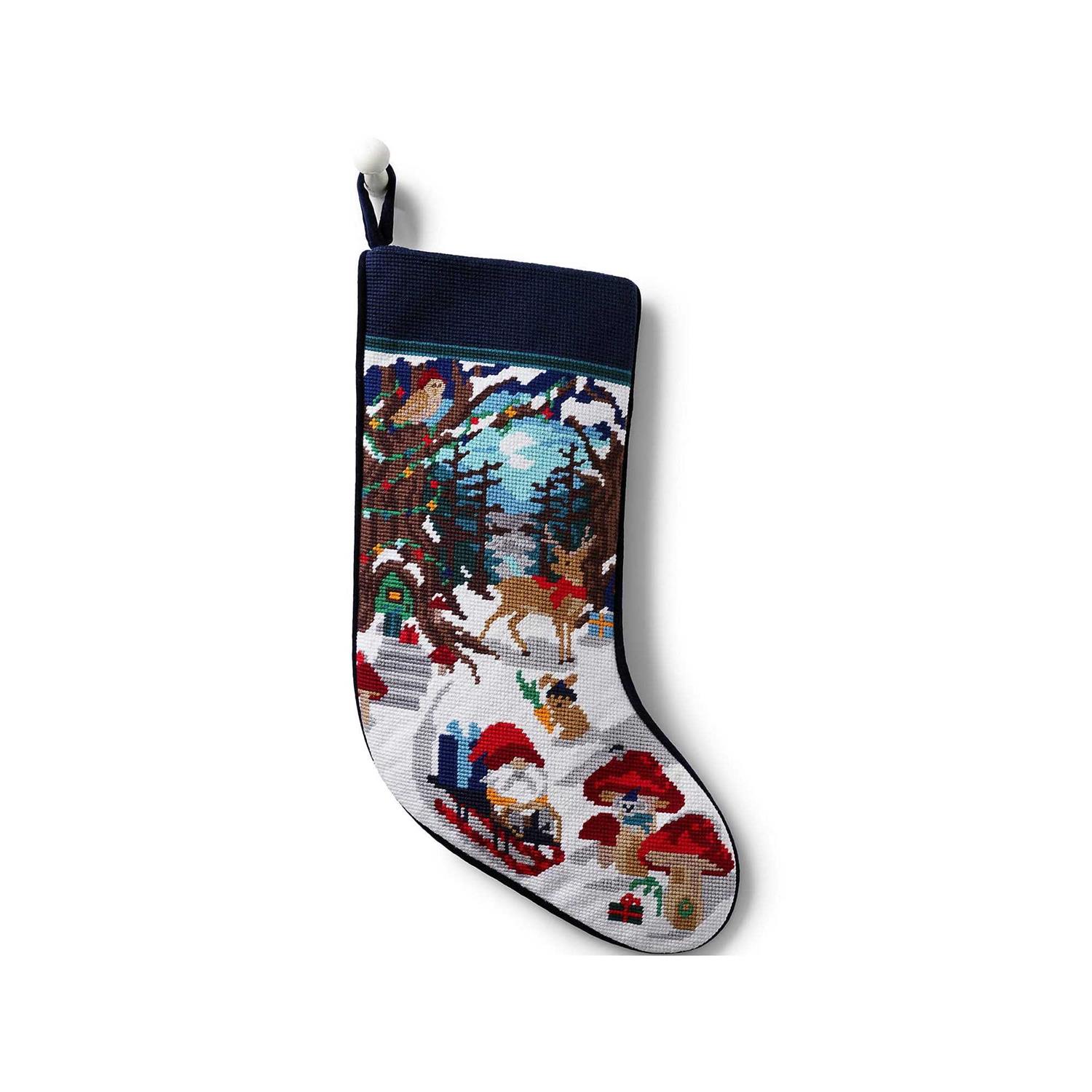 Lands’ End Needlepoint Christmas Stocking