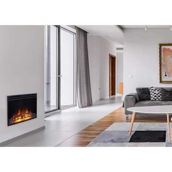 Hanover Fireside Freestanding 5116 BTU Electric Fireplace Heater Insert with Remote Control and Timer