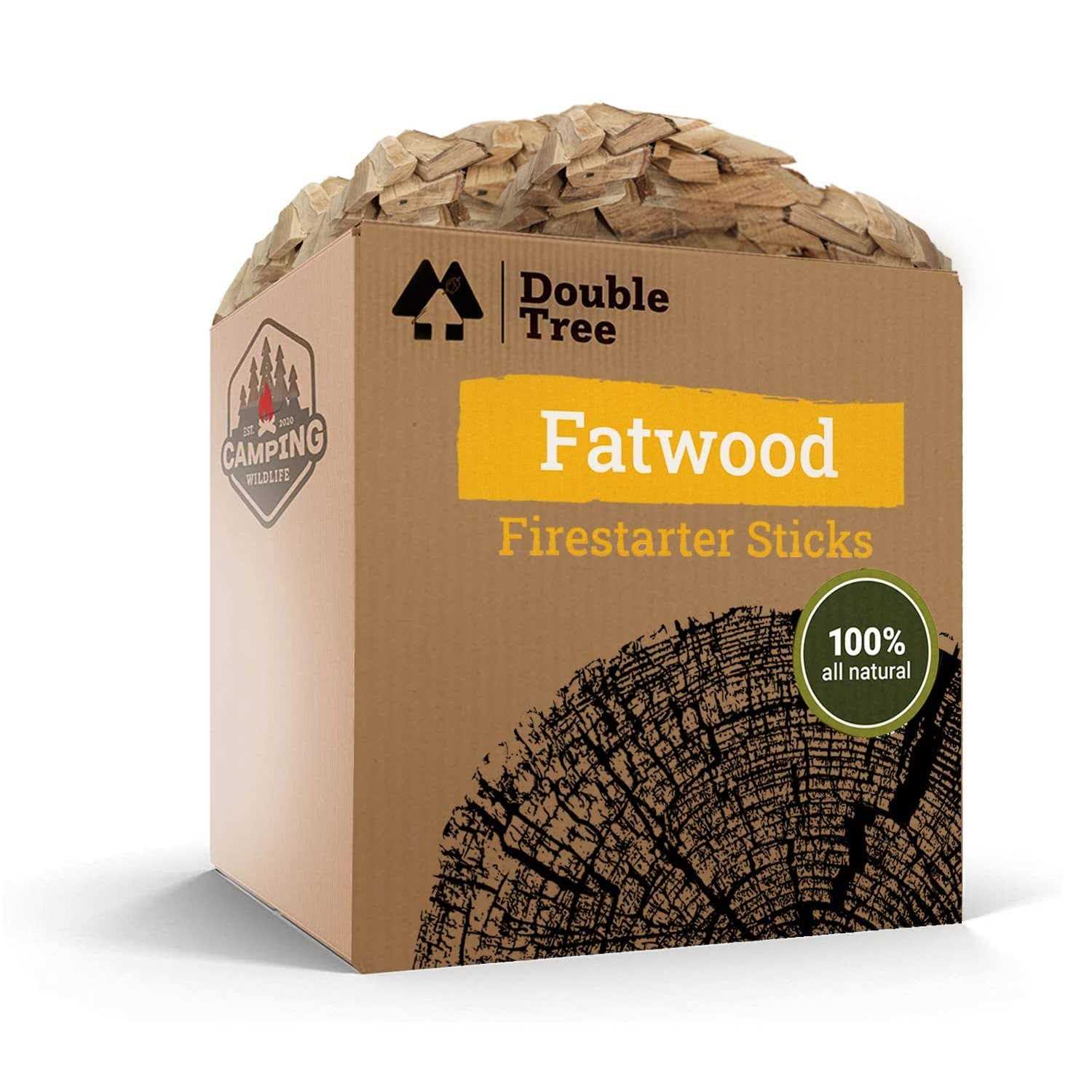 Double Tree Fatwood Fire Starter Sticks Premium Organic Resin Rich