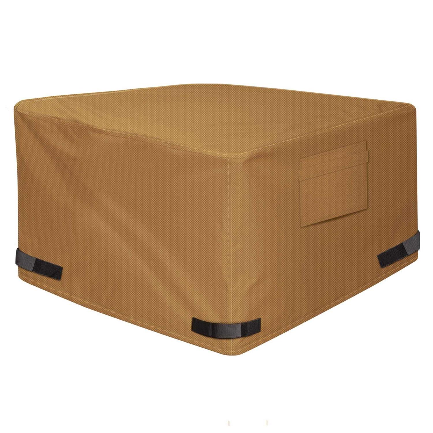 NEXCOVER Square Fire Pit Cover Waterproof 600D Heavy Duty Cover Premium Patio Outdoor Cover