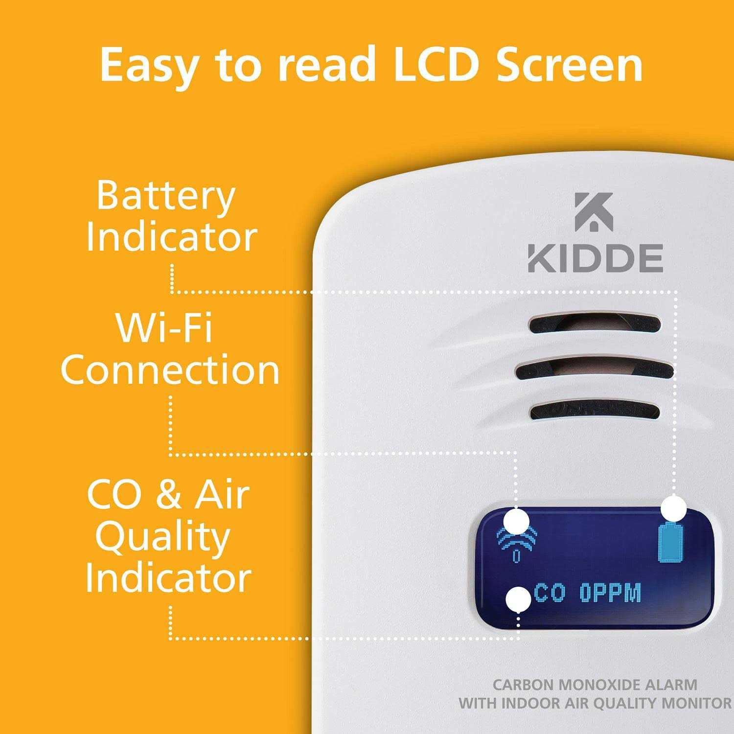 Kidde Smart Plug-In Carbon Monoxide with Indoor Air Quality Monitor