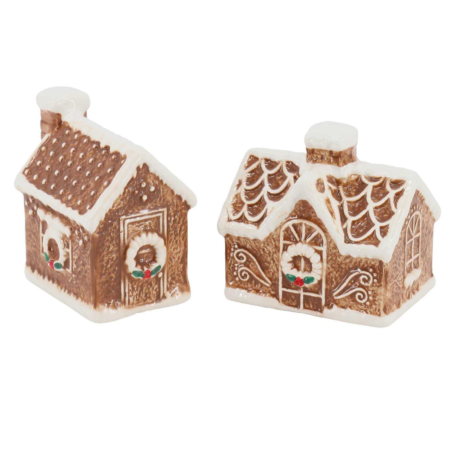 Martha Stewart Gingrbread Salt + Pepper Shakers Brown One
