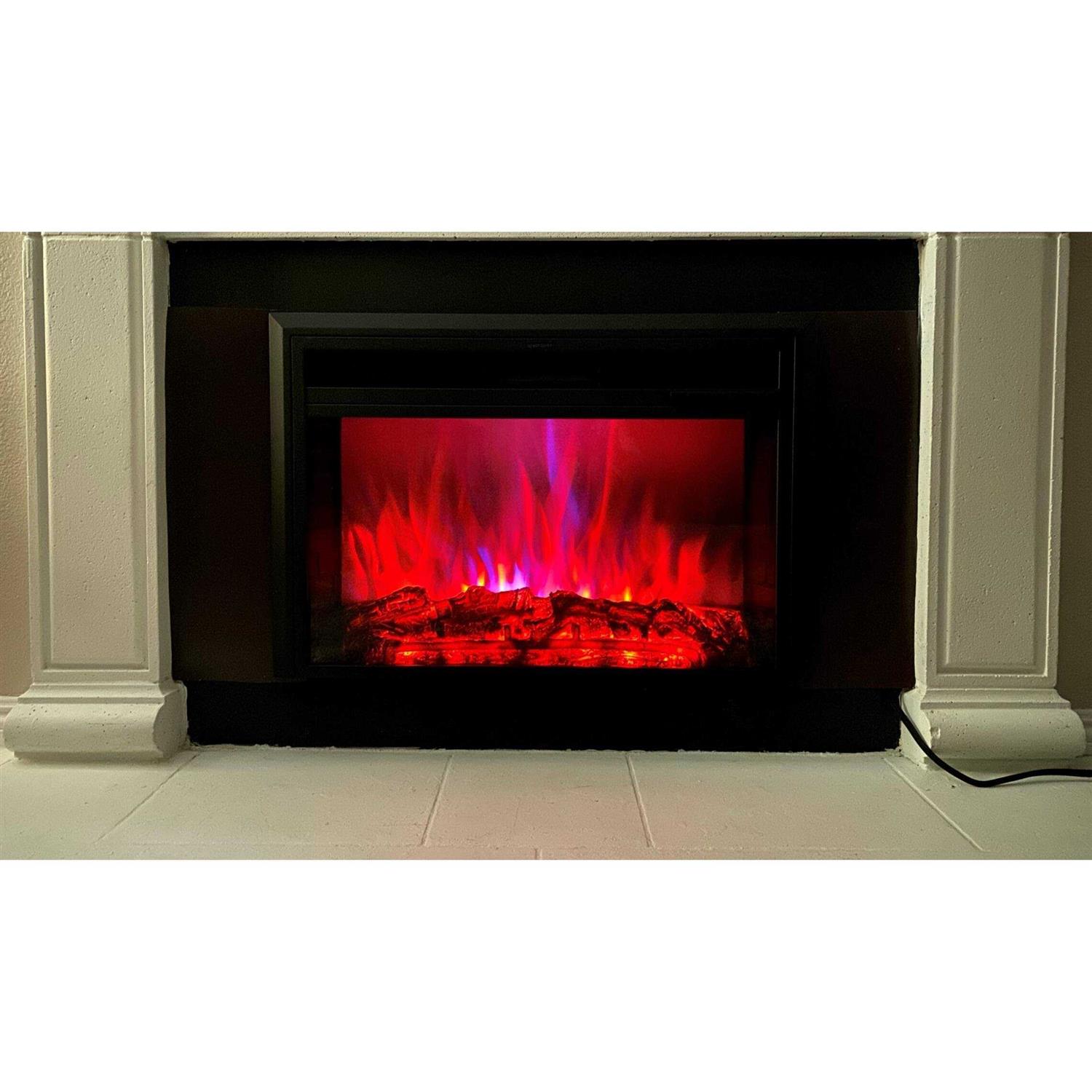 XBrand Insert Fireplace Heater w/Remote Control and LED Flame Effect HT9738LG
