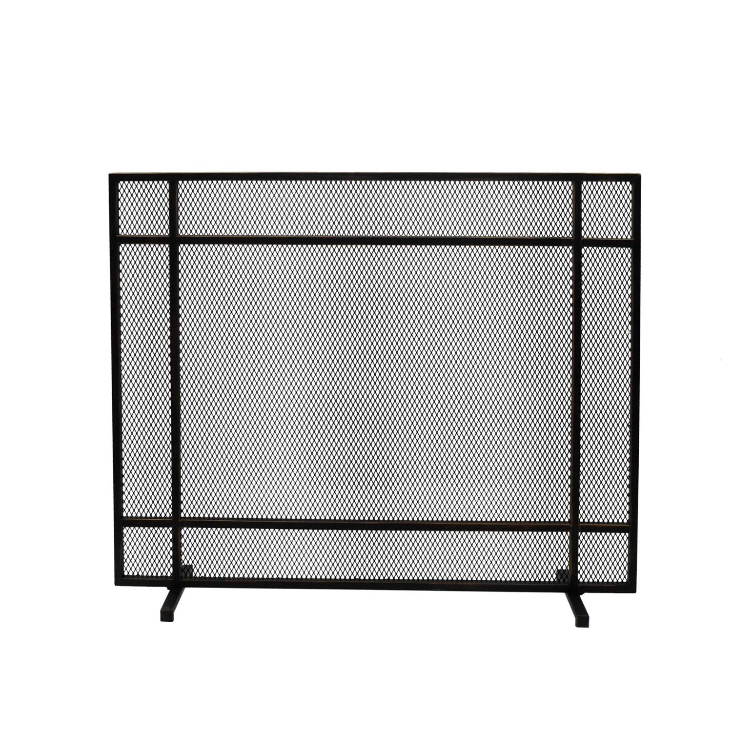 Noble House Cabarrus Modern Single Panel Iron Firescreen