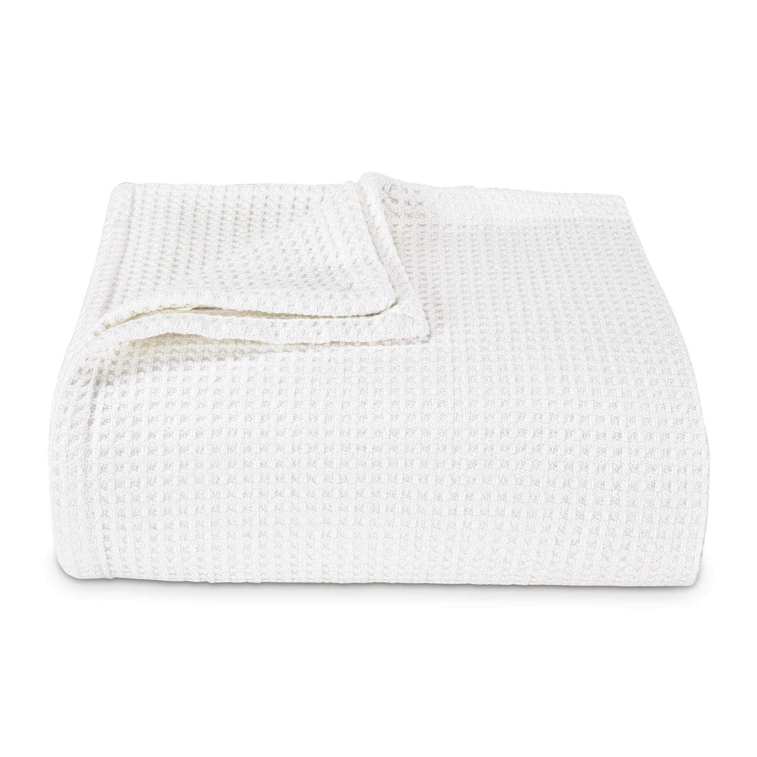 Vera Wang Waffleweave Cotton Blanket
