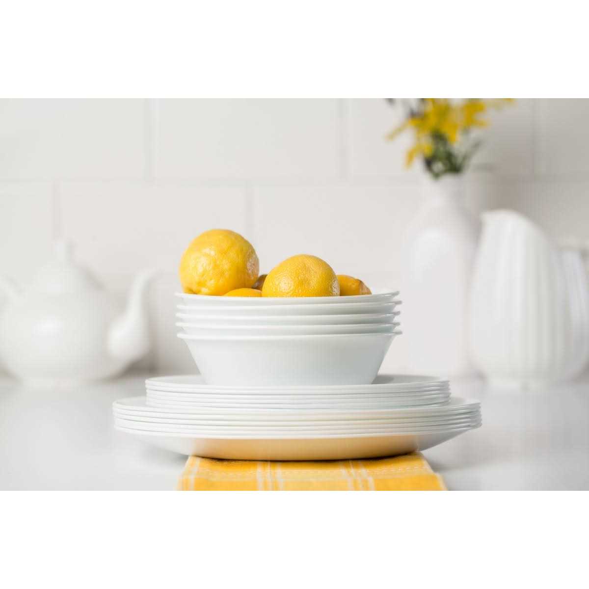 Corelle Winter Frost White 18-Piece Dinnerware Set