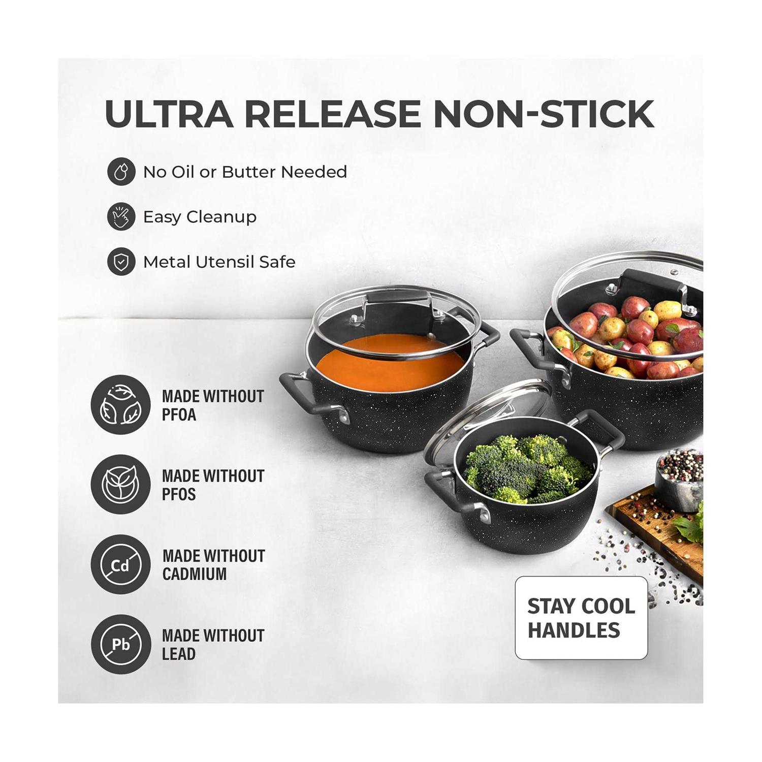 Granite Stone 6 Piece Nesting Pots