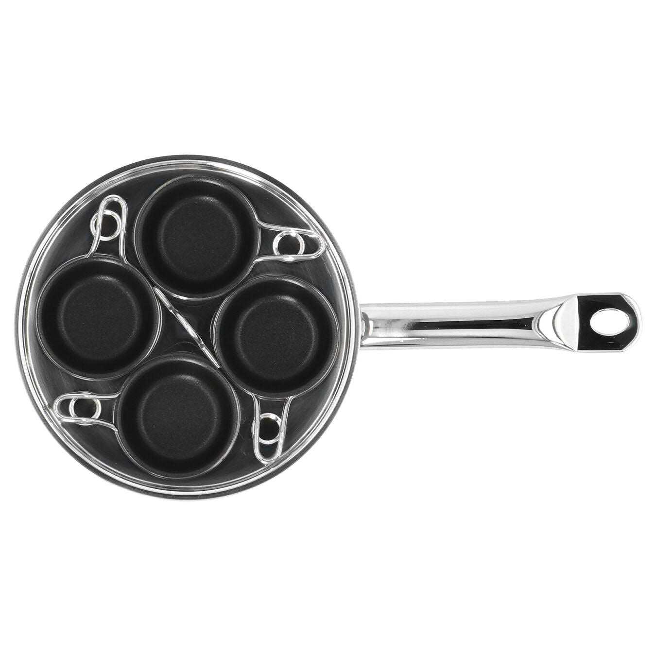 Demeyere Resto 4 Cup Stainless Steel Egg Poacher Set