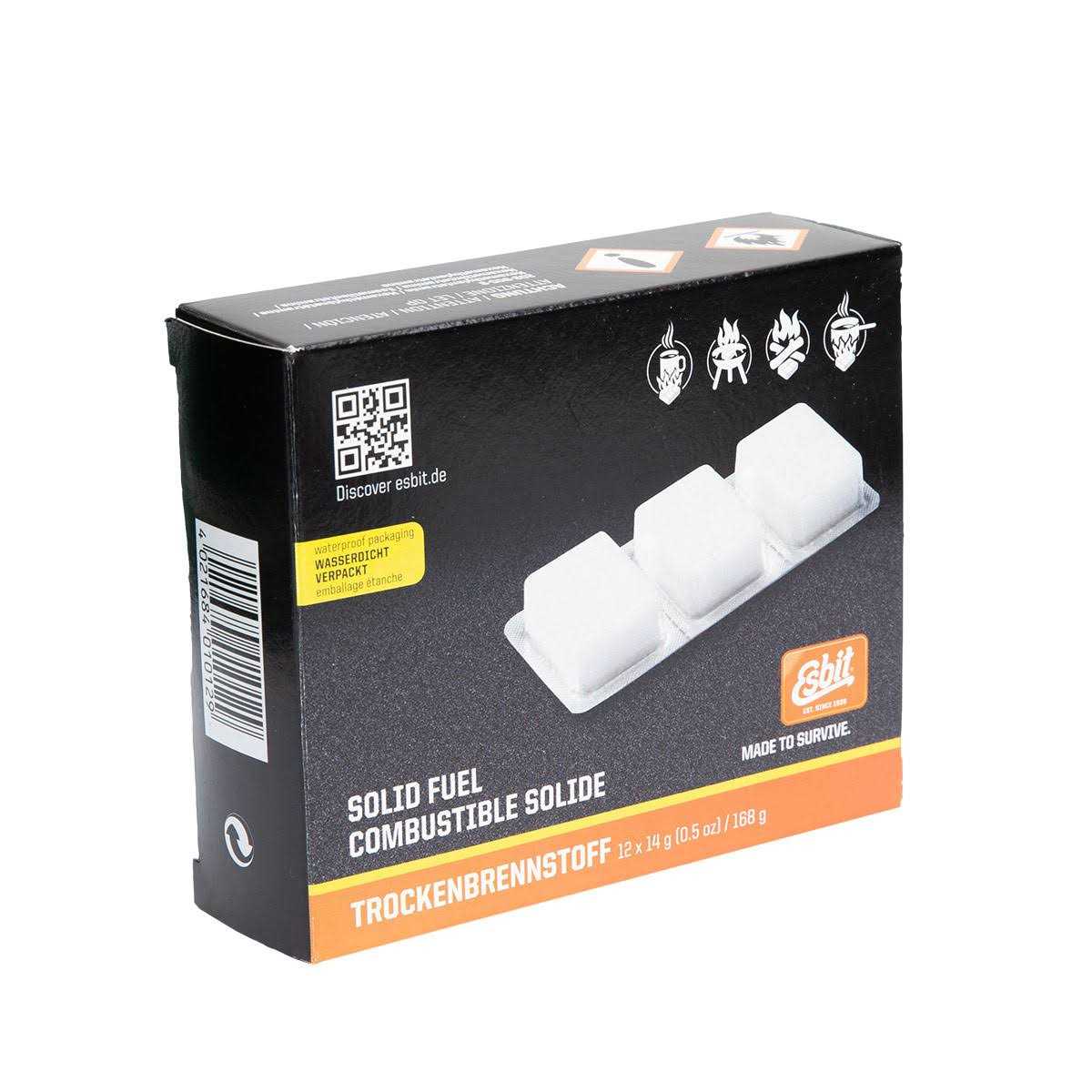 Esbit 1300-Degree Smokeless Solid 14g Fuel Tablets for Backpacking, Camping, and Emergency Prep