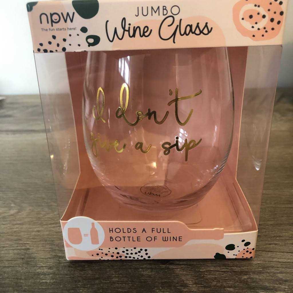 NPW 26oz Giant Wine Glass Gold