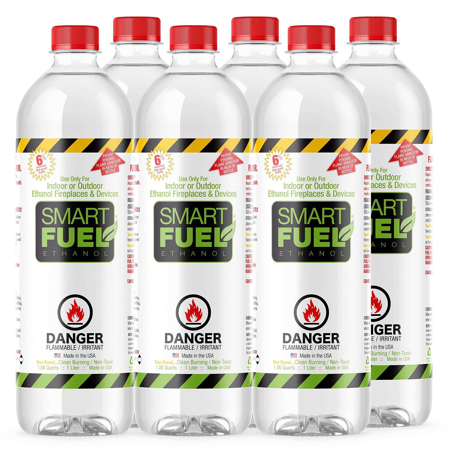 Smart Fuel 6 Liter Pack Indoor/Outdoor Fireplace Fuel