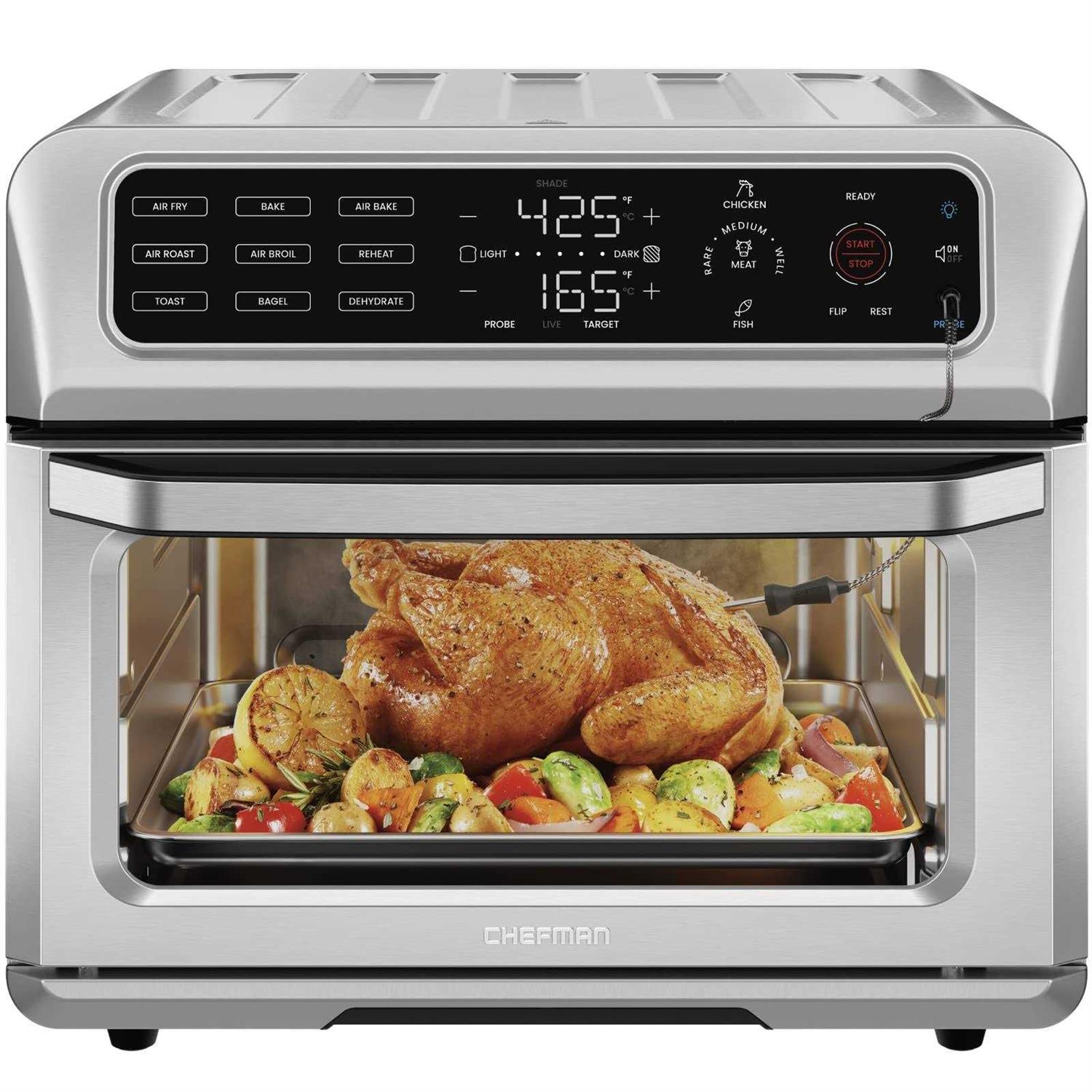 Chefman Air Fryer Toaster Oven Combo with Probe Thermometer