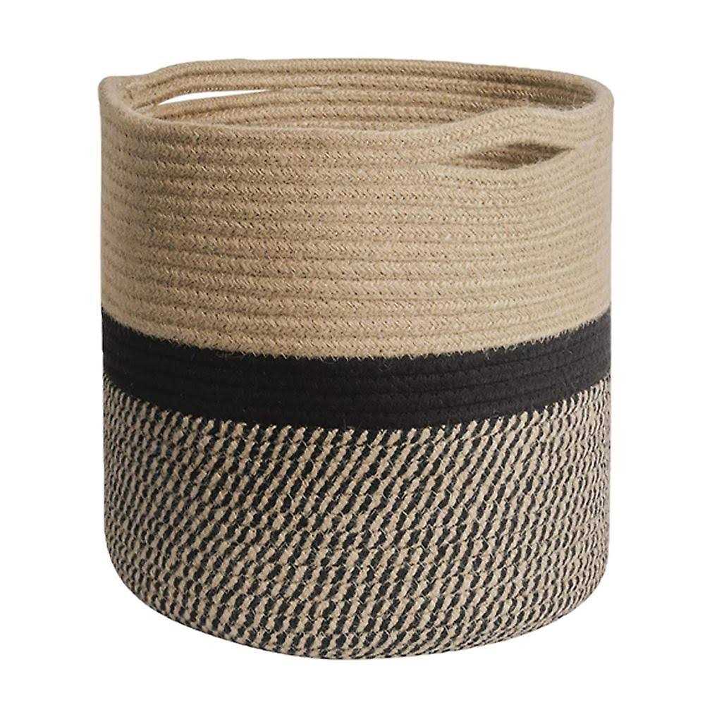 Storage Bins Cube Organizer Baskets, Plant Pot Cover Woven Planter Basket Laundry Basket with Handles Decor, As Shown