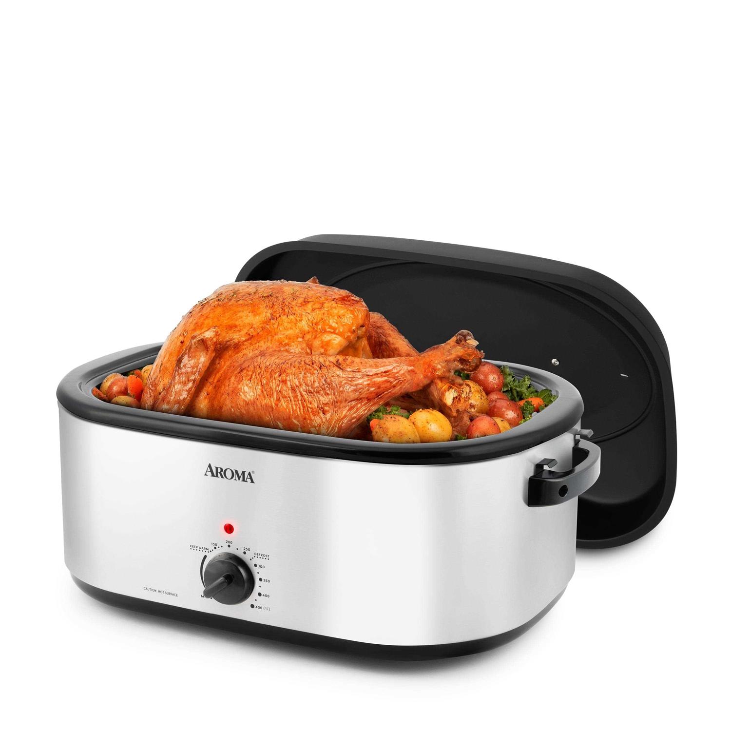 Aroma 22Qt Roaster Oven Electric Bake Home Kitchen Countertop Slow Cooker