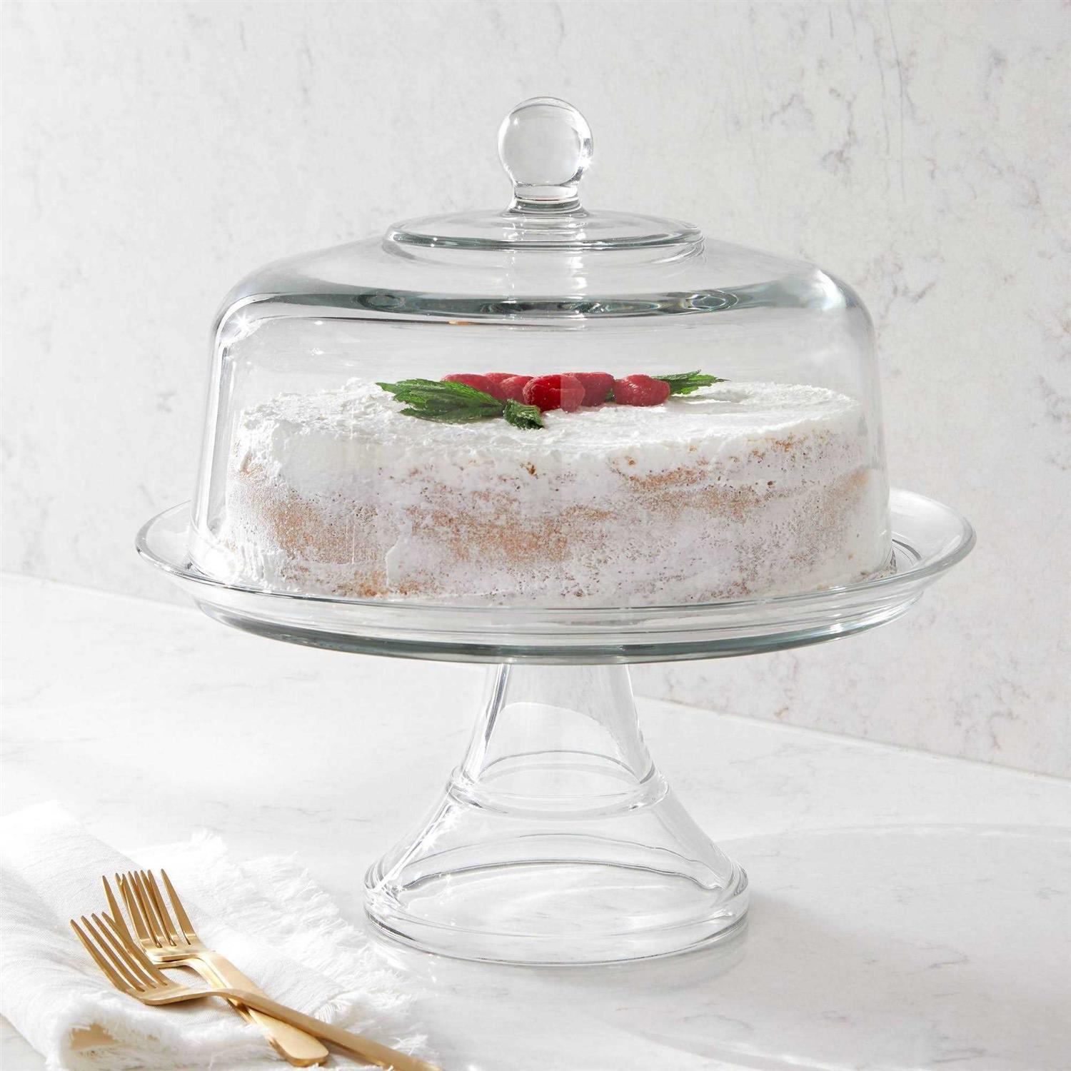 Threshold Classic Glass Cake Stand with Dome