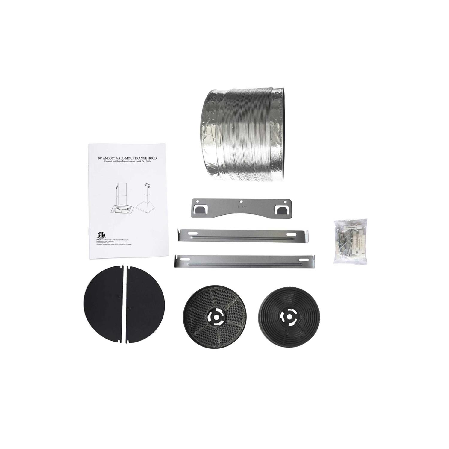 AKDY RH0474 72.33 217 CFM 30 Inch Wide Wall Mounted Range Hood