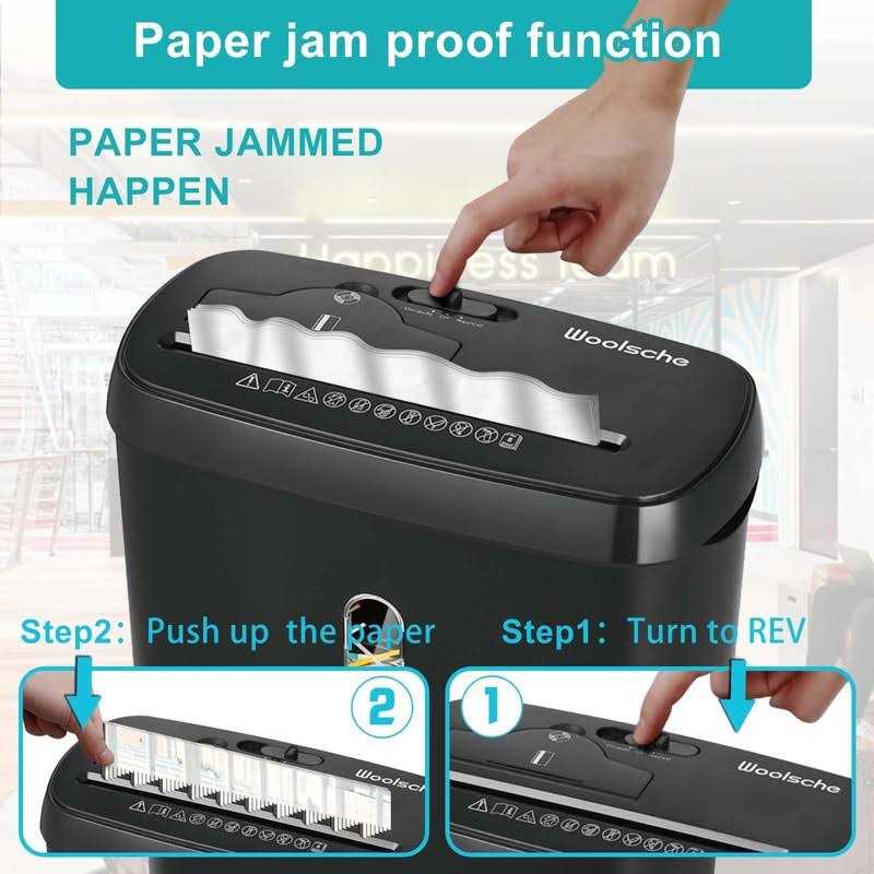 Woolsche Paper Shredder 10-Sheet Strip Cut with 3.17-Gallon Basket