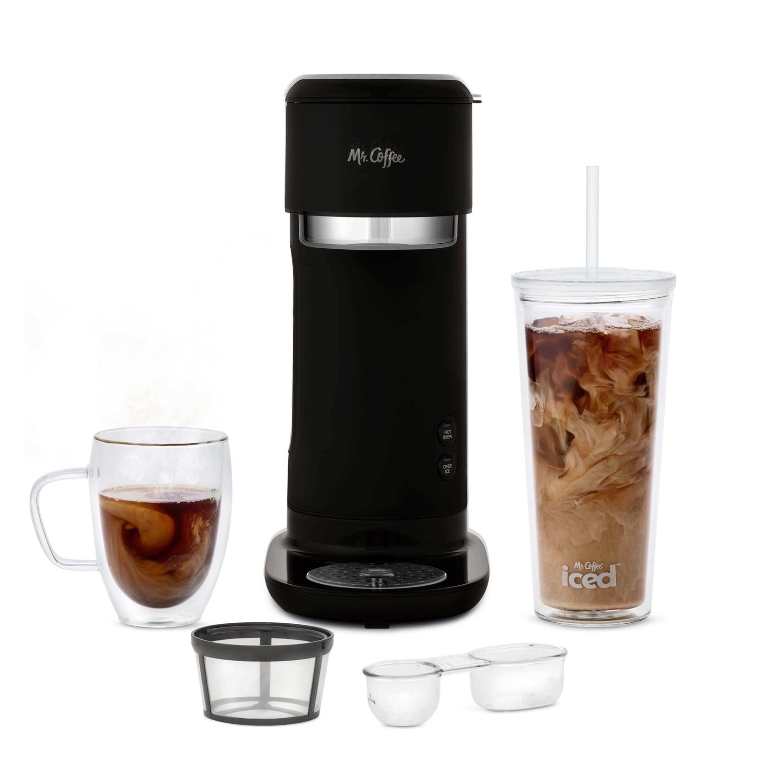 Mr. Coffee Single-Serve Iced and Hot Coffee Maker with Reusable Tumbler and
