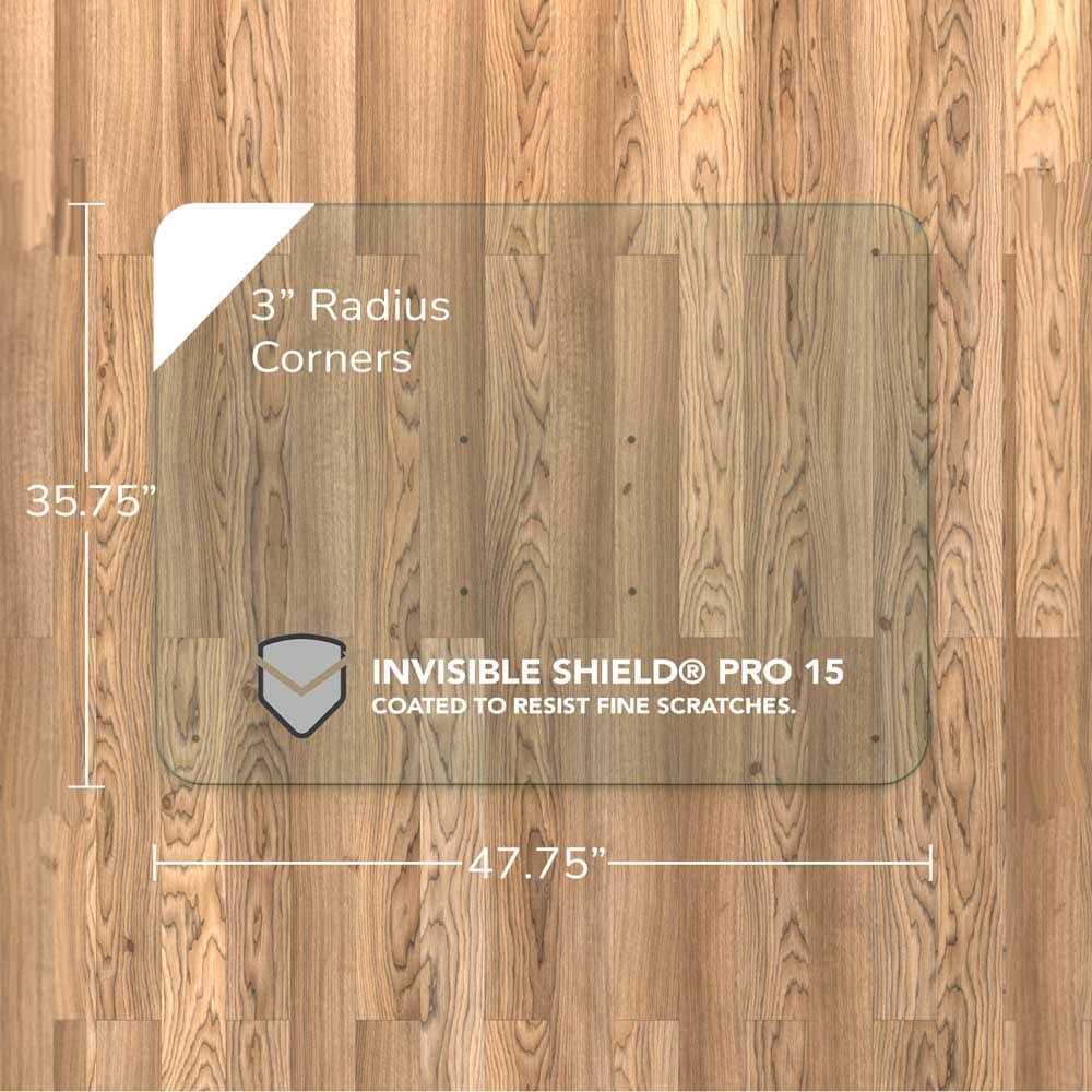 Vitrazza 42 x 48 Glass Office Chair Mat