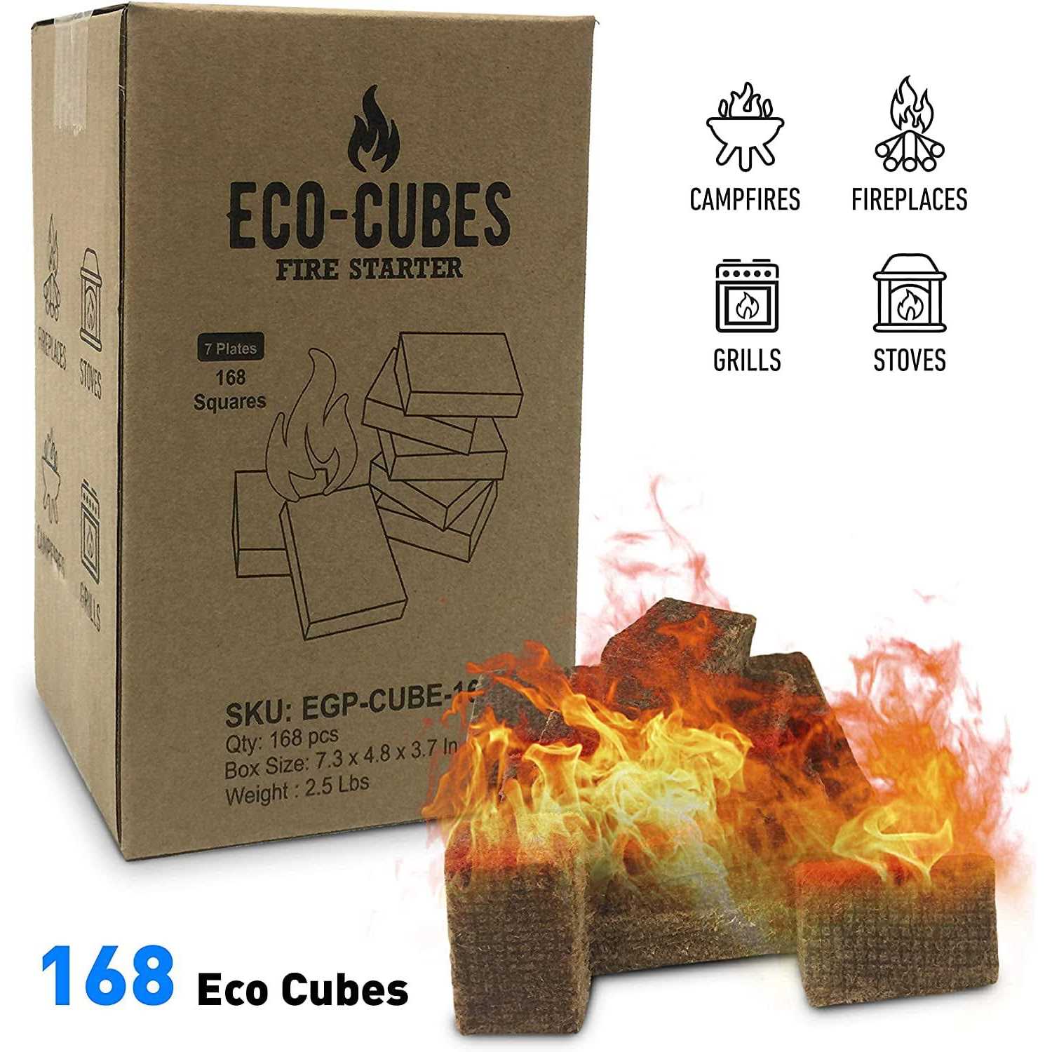 Easygo Product Eco Cubes Fire Starter Squares Great Lighter for Chimney