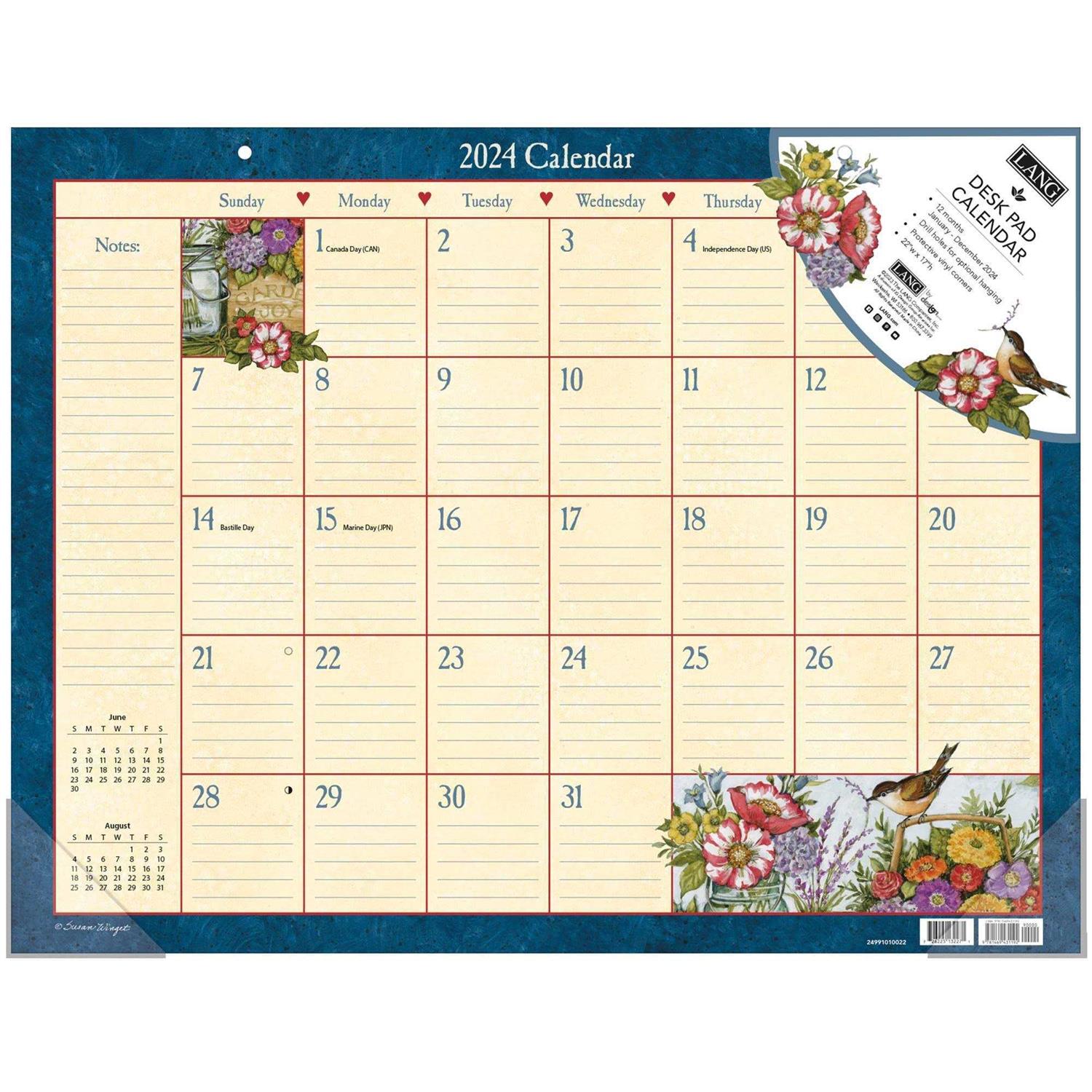 Lang Heart and Home 2024 Desk Pad