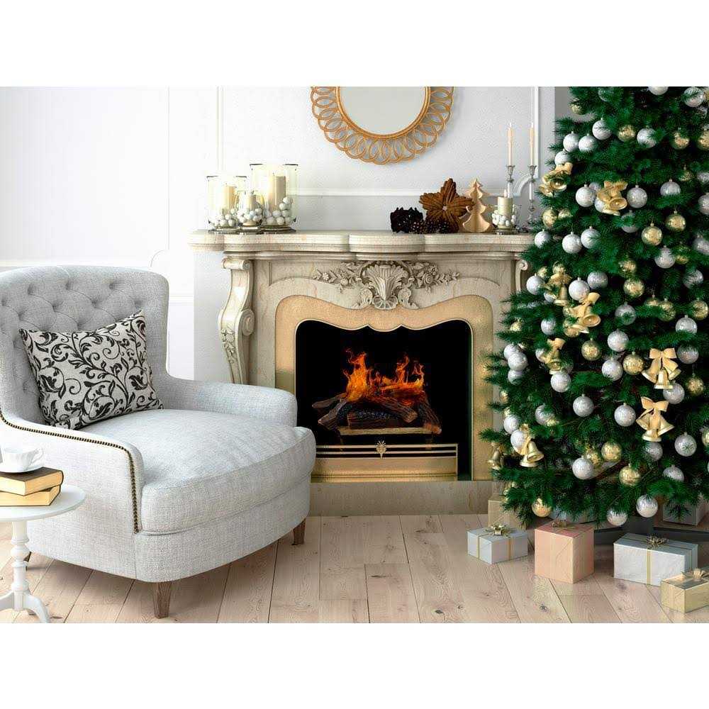 Barton 14 in. 10-Pack Large Flame Ceramic Wood Fireplace Fire Pit Log Set