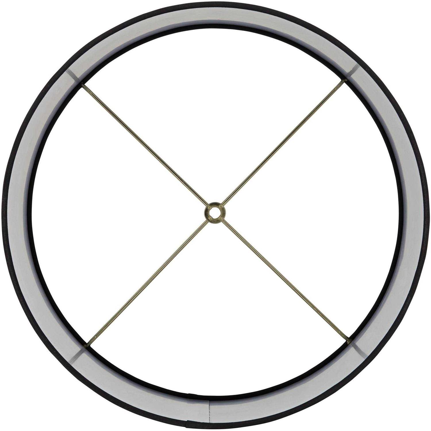 Springcrest Black Faux Silk Large Tapered Drum Lamp Shade Top x Bottom x Slant x High Replacement with Harp and